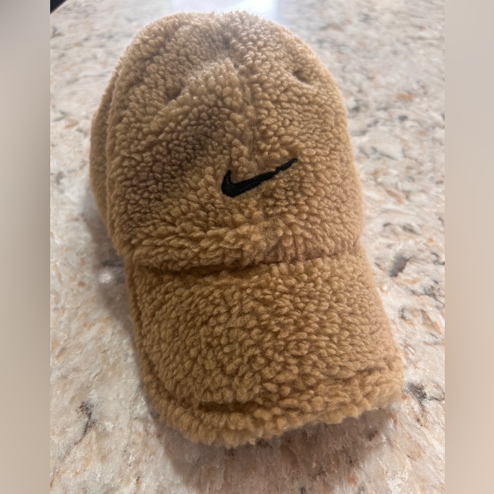 Tan Sherpa Cap with Logo